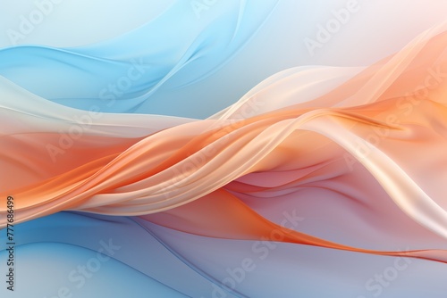 Abstract Blue and Orange background with waves