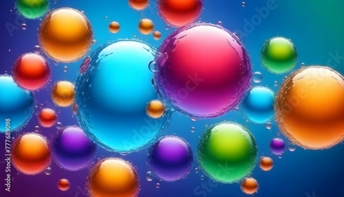 AI generated Abstract water bubbles colorful background design images
