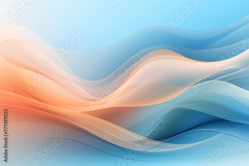 Abstract Blue and Orange background with waves