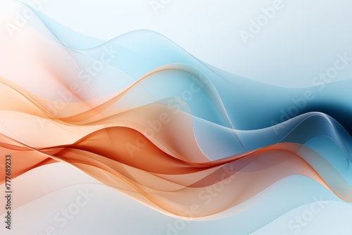 Abstract Blue and Orange background with waves