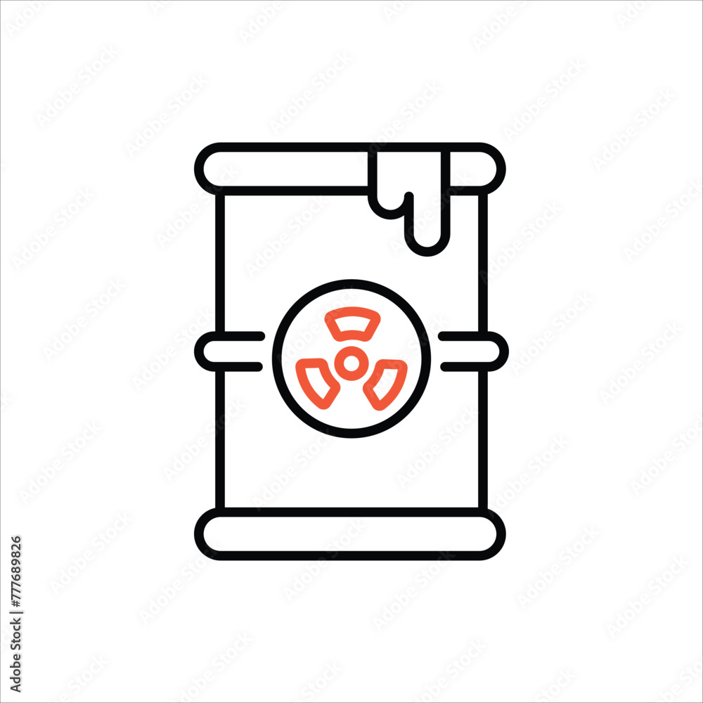 Toxic Waste Icon editable stock vector icon