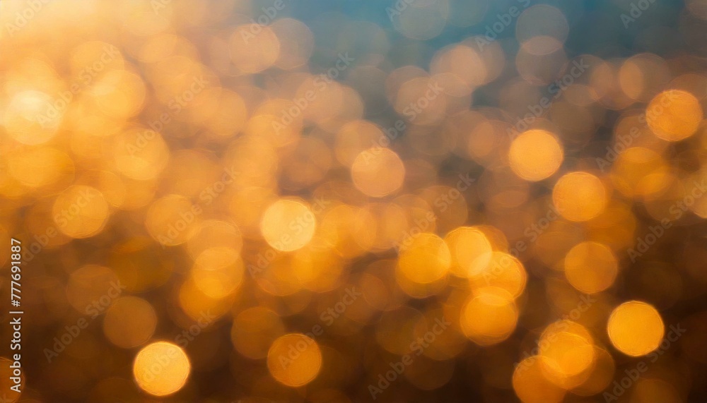 Golden Aura: Abstract Orange Bokeh Illumination Golden Aura: Abstract Orange Bokeh Illumination