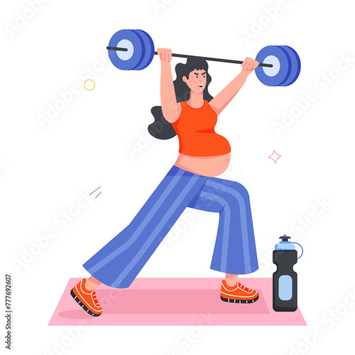  Prenatal Routine Flat Icons 
