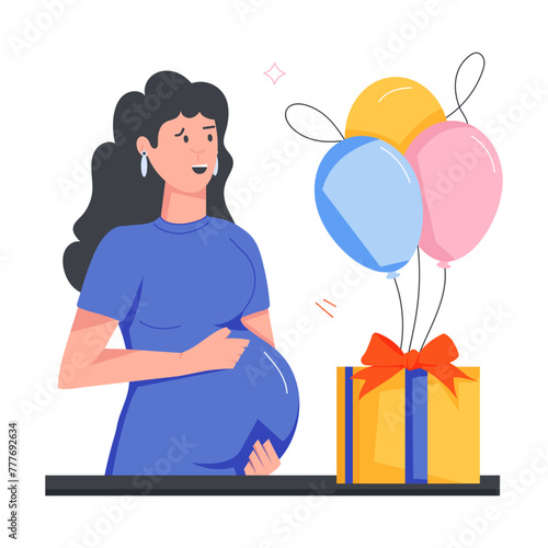  Prenatal Routine Flat Icons 
