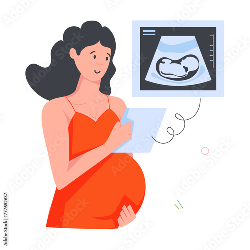  Prenatal Routine Flat Icons 
