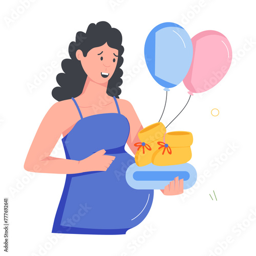  Prenatal Routine Flat Icons 
