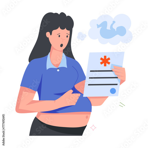 Pregnancy Routine Flat Icons 
