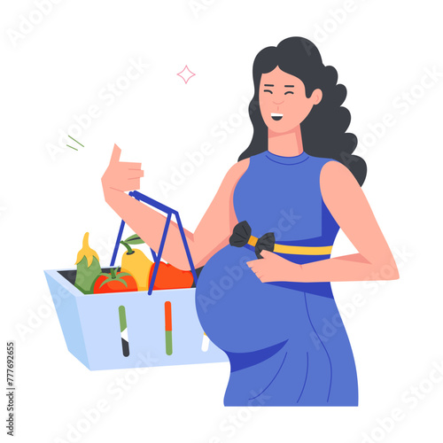  Prenatal Routine Flat Icons 
