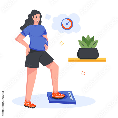  Prenatal Routine Flat Icons 
