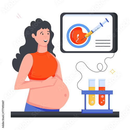 Pregnancy Routine Flat Icons 