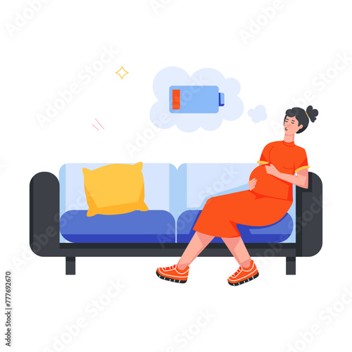  Prenatal Routine Flat Icons 
