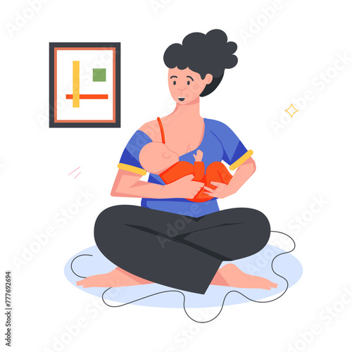 Pregnancy Routine Flat Icons 
