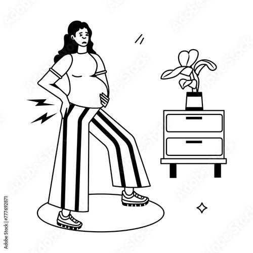 Prenatal Routine Flat Icons 
