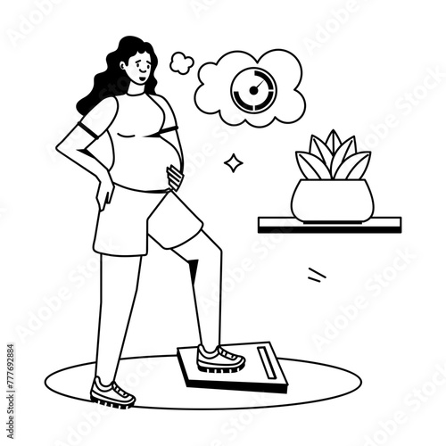 Prenatal Routine Flat Icons 
