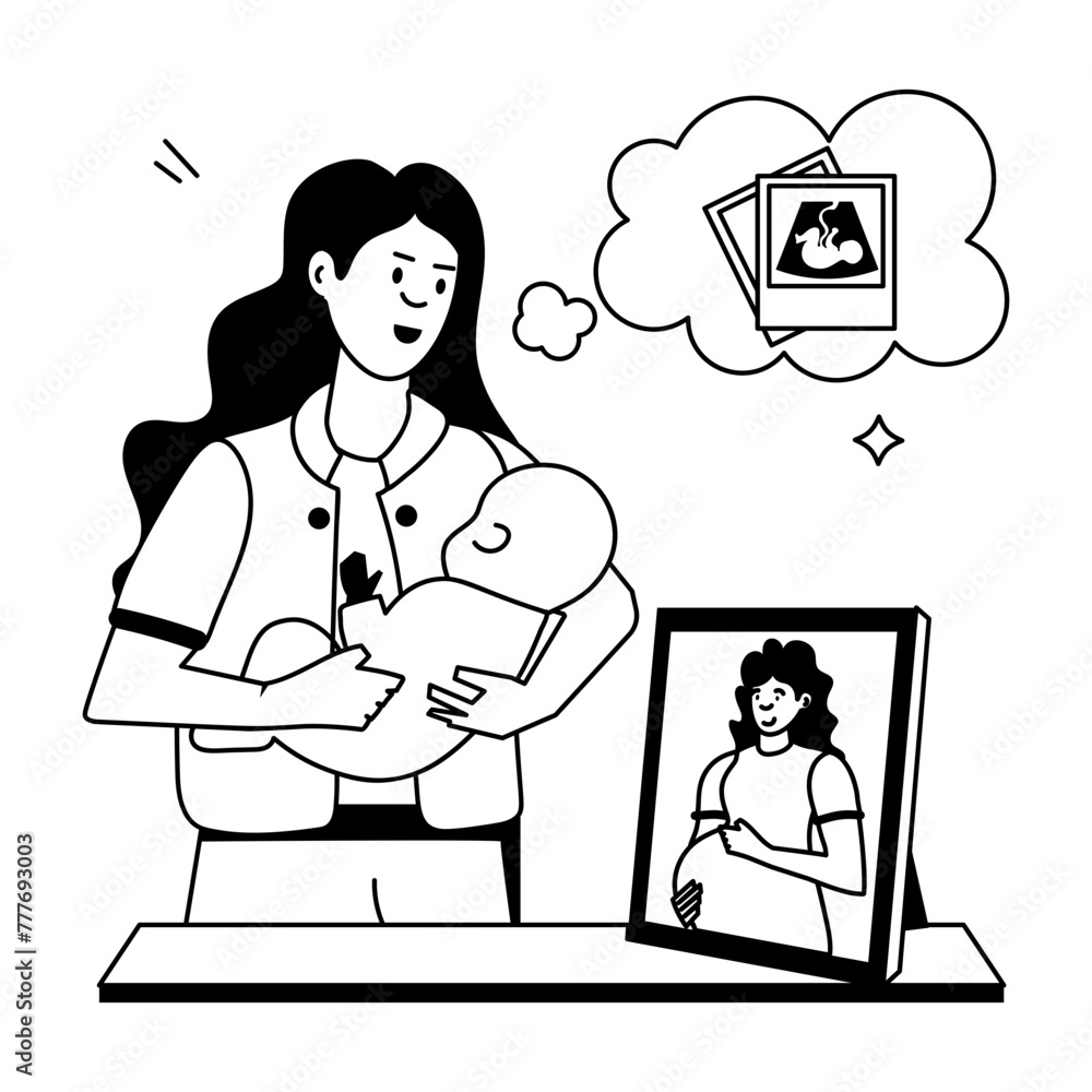 Pregnancy Routine Flat Icons Pregnancy Routine Flat Icons