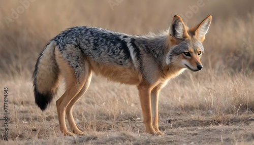 A-Jackal-With-Its-Fur-Fluffed-Up-Against-The-Cold- 2
