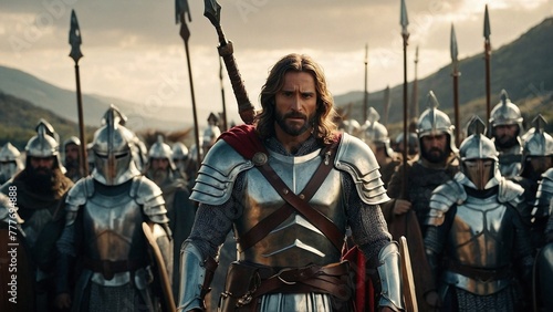 knight with sword fantasy world photo