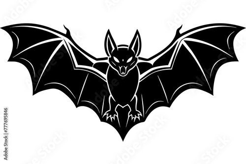 halloween bat silhouette vector illustration