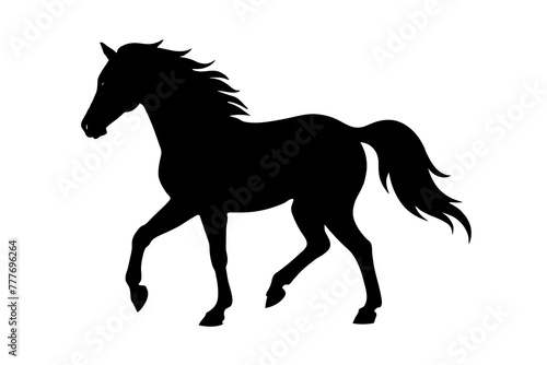 horse silhouette vector illustration © CreativeDesigns