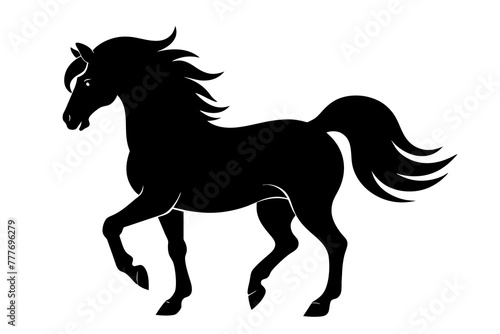 horse silhouette vector illustration