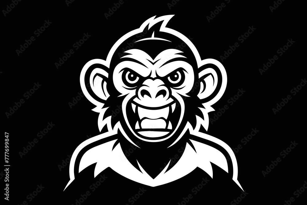 t shirt design for monky, bold line art, illustration, sticker t shirt design for monky, bold line art, illustration, sticker