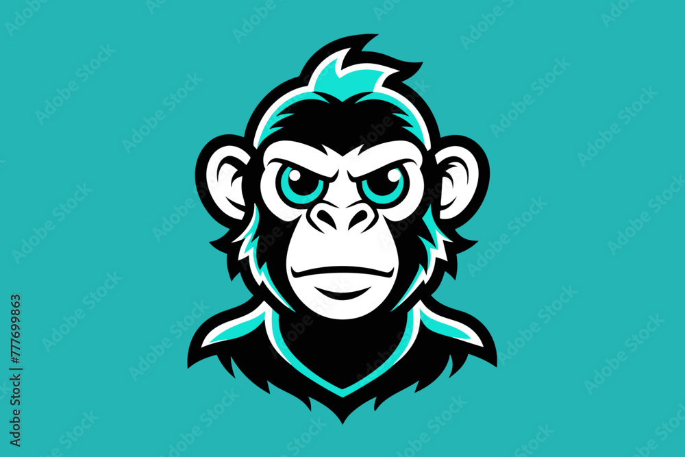 t shirt design for monky, bold line art, illustration, sticker t shirt design for monky, bold line art, illustration, sticker