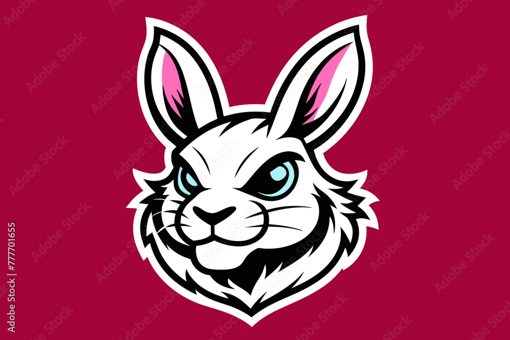 t shirt design for Rabbit, bold line art, illustration, sticker t shirt design for Rabbit, bold line art, illustration, sticker