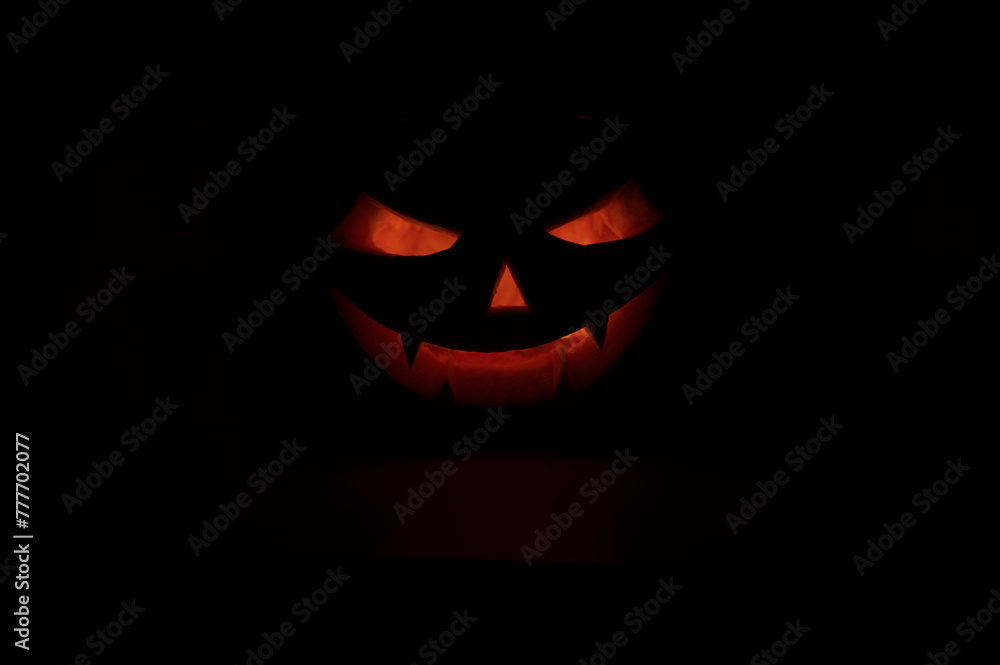 A jack-o-lantern in the darkness A jack-o-lantern in the darkness