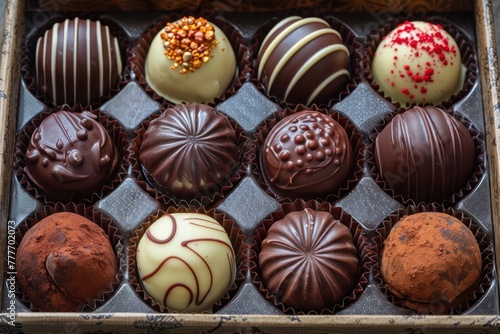 Assorted chocolate bonbons gift box