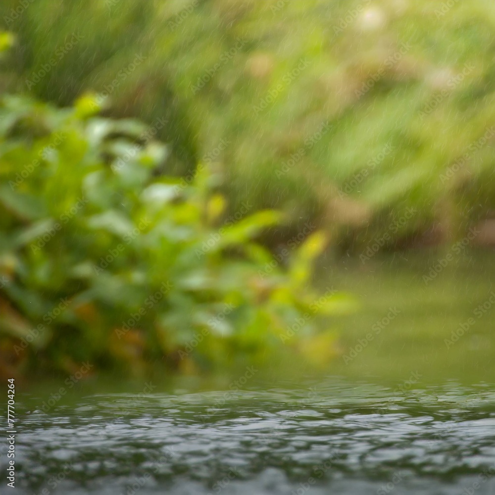 Serenity in Blur: Natural Background of Water and Foliage Serenity in Blur: Natural Background of Water and Foliage