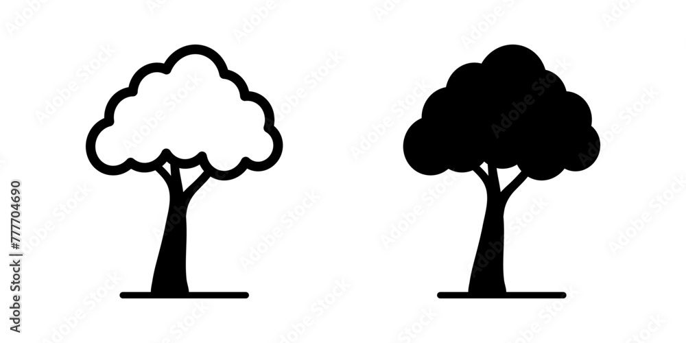 Tree icon. flat illustration of vector icon for web Tree icon. flat illustration of vector icon for web