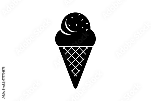 ice cream silhouette vector illustration