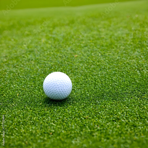 Close-Up of a Golf Ball on the Green