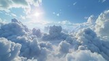 Animated 3D Cloudscape with dynamic weather changes.