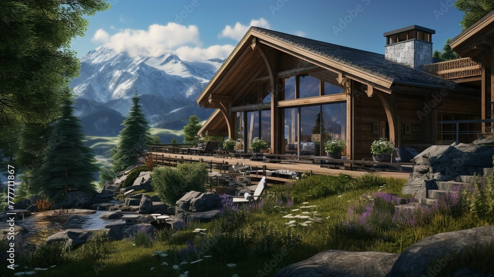 A photo of a Chalet Home in Harmony with Nature
