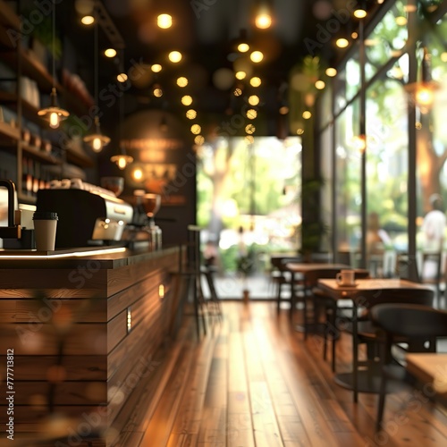 Abstract blur interior office for shop or caffee