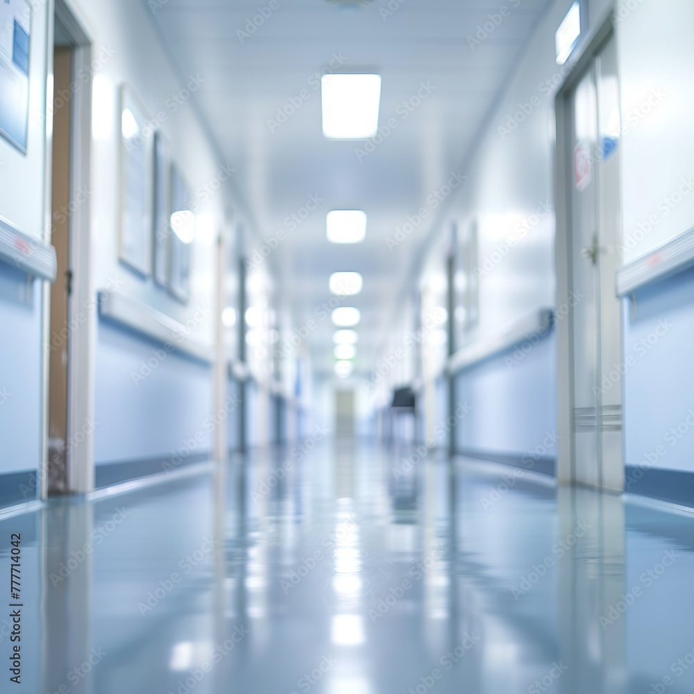 Blur image background of corridor in Hospital Blur image background of corridor in Hospital