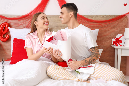 Young man greeting his girl...