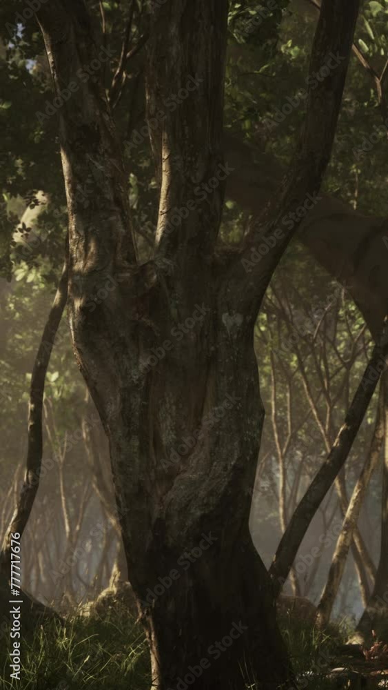 Deep tropical jungle in darkness Deep tropical jungle in darkness