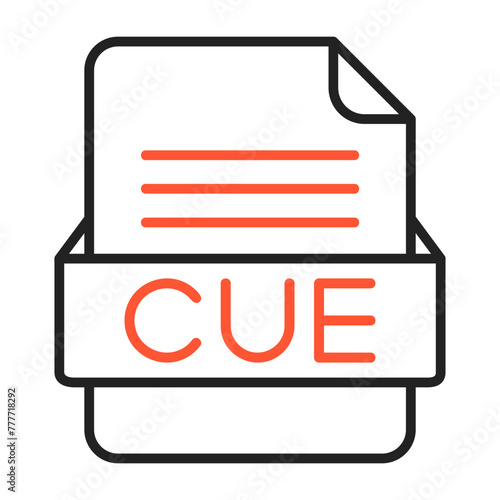 CUE File Format Vector Icon Design