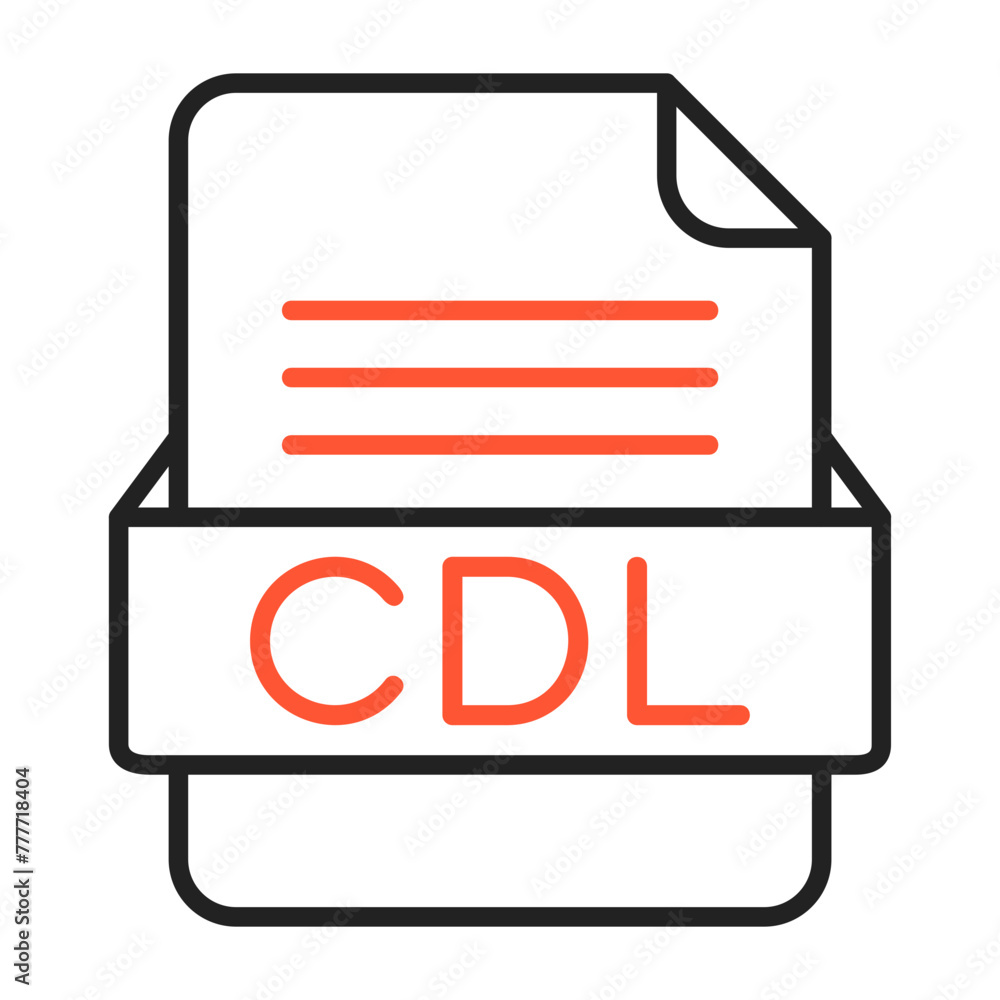 CDL File Format Vector Icon Design CDL File Format Vector Icon Design