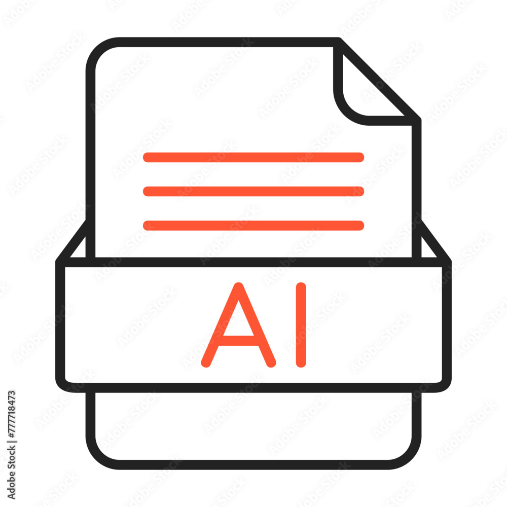 AI File Format Vector Icon Design