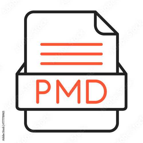 PMD File Format Vector Icon Design photo