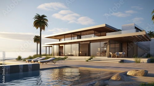 A photo of a Contemporary Beach House Design © Xfinity Stock