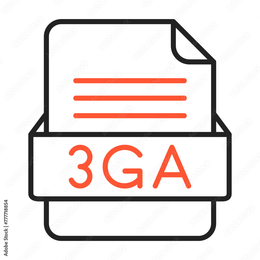 3GA File Format Vector Icon Design 3GA File Format Vector Icon Design