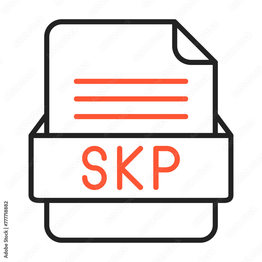 SKP File Format Vector Icon Design SKP File Format Vector Icon Design