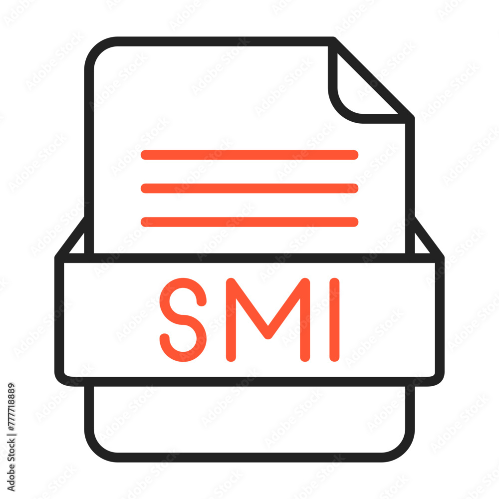 SMI File Format Vector Icon Design SMI File Format Vector Icon Design