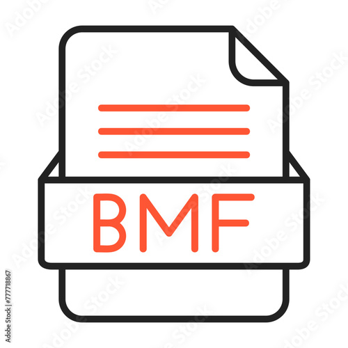 BMF File Format Vector Icon Design