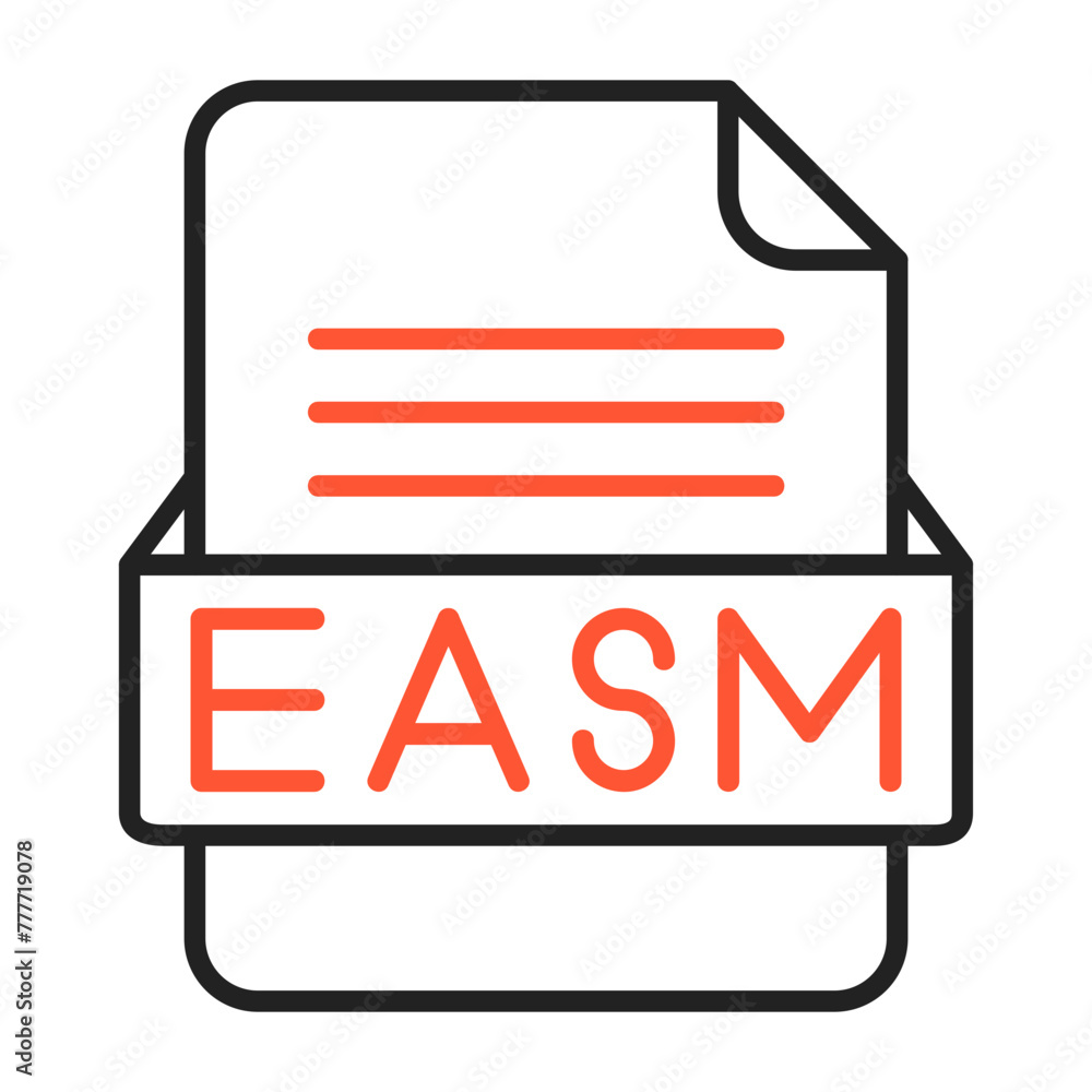 EASM File Format Vector Icon Design EASM File Format Vector Icon Design