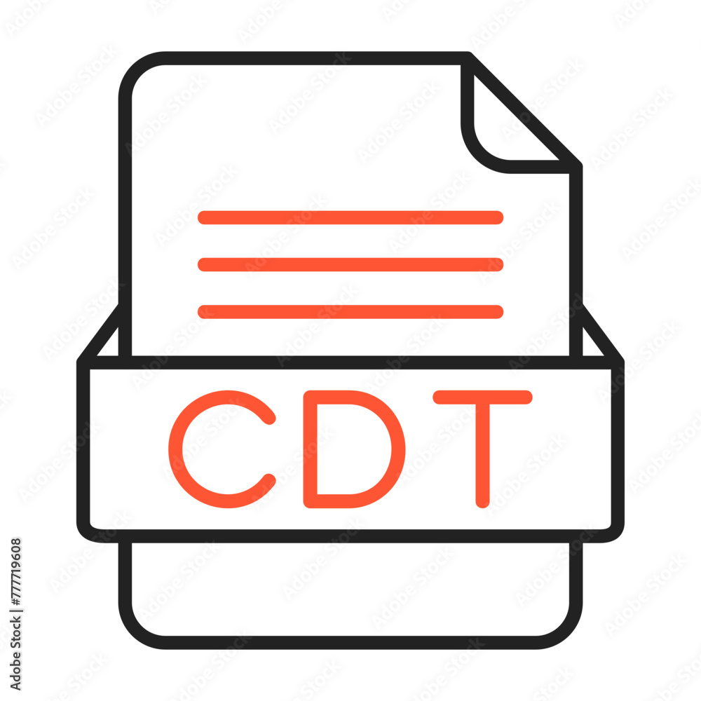 CDT File Format Vector Icon Design CDT File Format Vector Icon Design